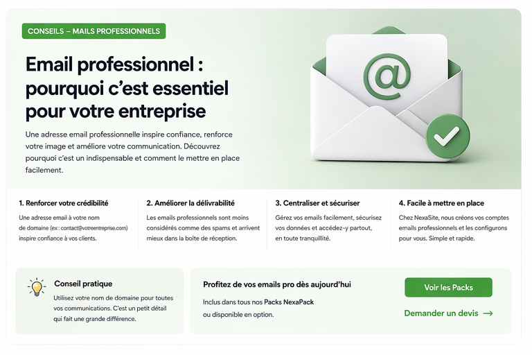 Email professionnel entreprise : pourquoi c’est indispensable pour votre image