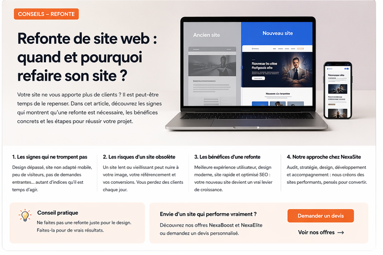 Refonte de site web : 7 signes qu’il est temps de refaire votre site